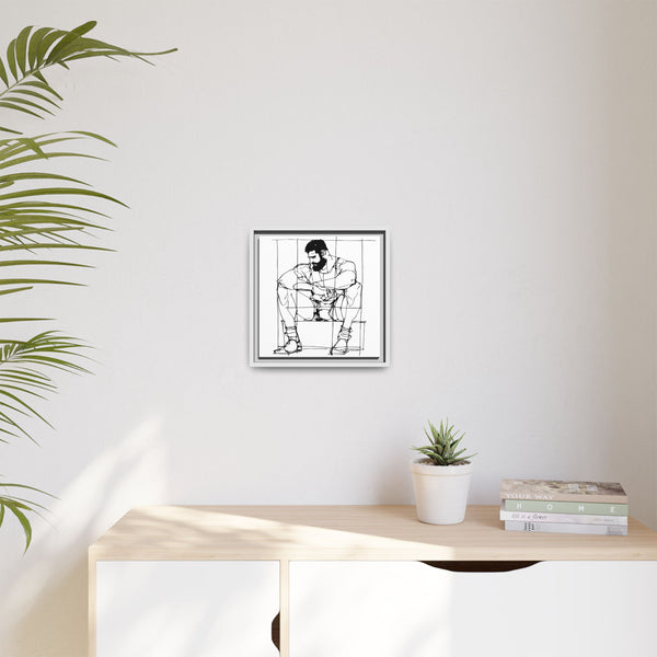Man Study, Matte Canvas, Framed (Multi-color)
