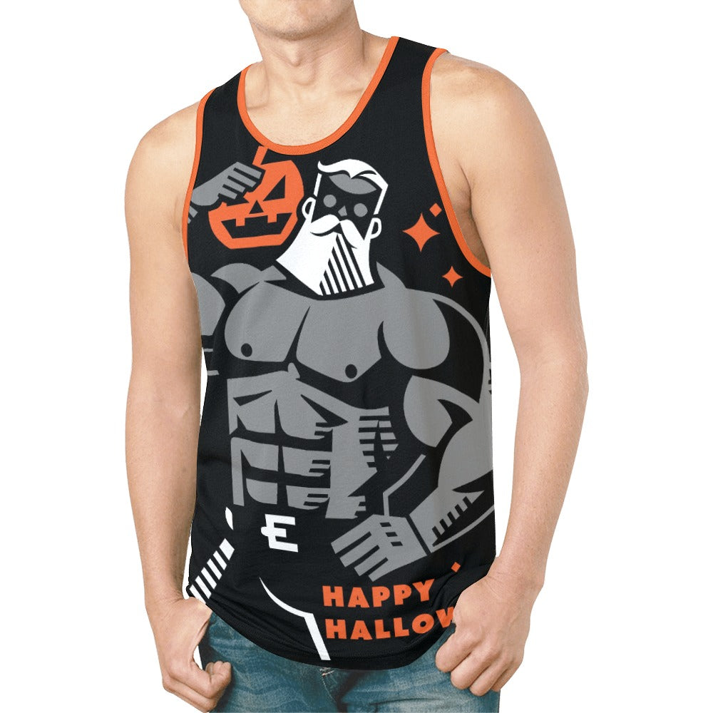 Big Happy Halloween All Over Printed Tank Top