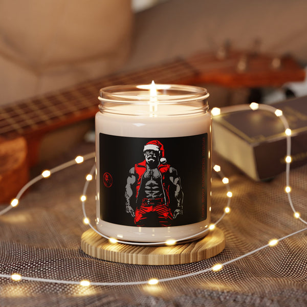Leather Santa, Scented Soy Candle, 9oz