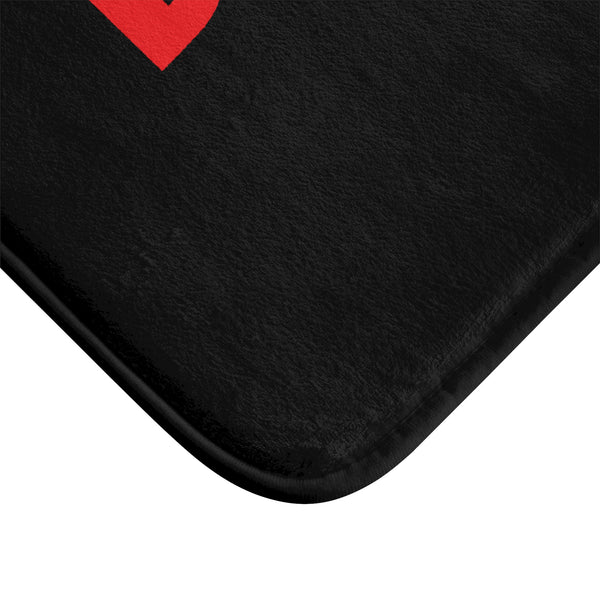 Red Dark Room Bath Mat