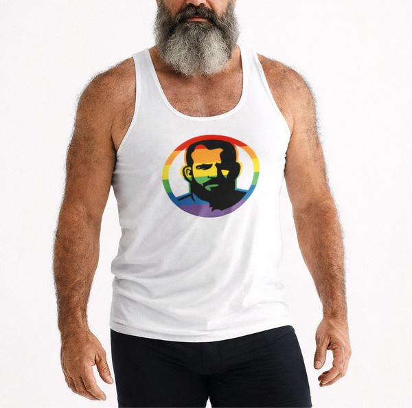 Icon, Pride White All Over Printed Tank Top
