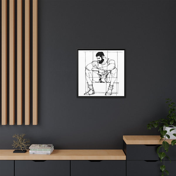 Man Study, Matte Canvas, Framed (Multi-color)