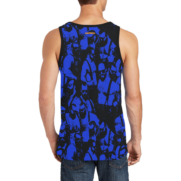 Bar Hopping (Blue), All over printed Tshirt and Tank Top