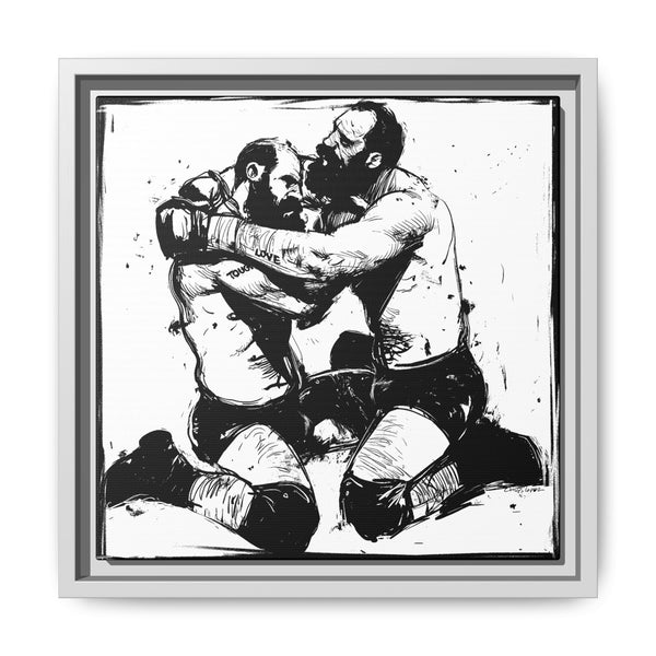 Wrestlers 3, Giclee Print on Matte Canvas, Framed (Multi-color)