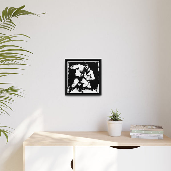 Wrestlers 4, Giclee Print on Canvas, Framed (Multi-color)