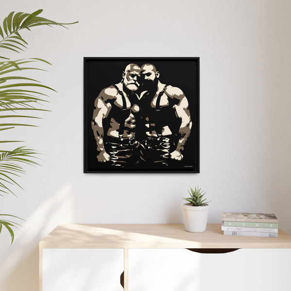 Couple 1, Giclee print on Canvas, Framed (Multi-color)