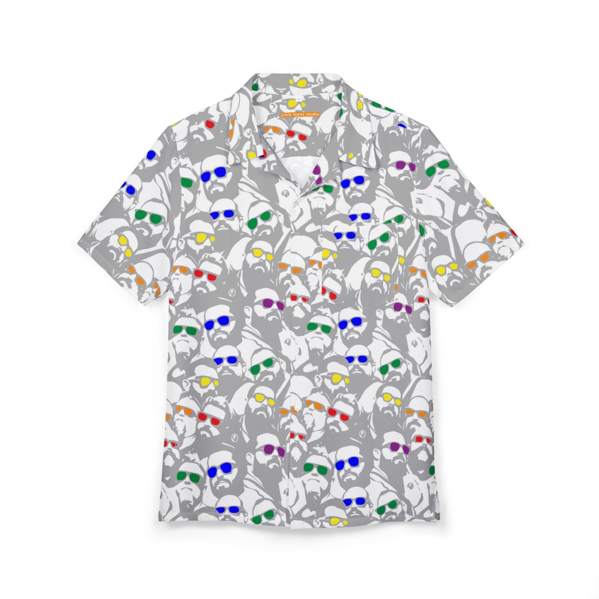 Bright Days, All Over Printed Hawaiian Button-Down Shirt