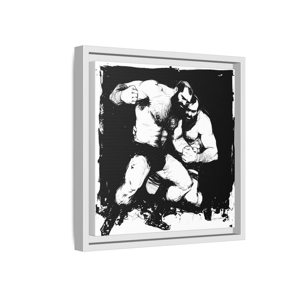 Wrestlers 4, Giclee Print on Canvas, Framed (Multi-color)
