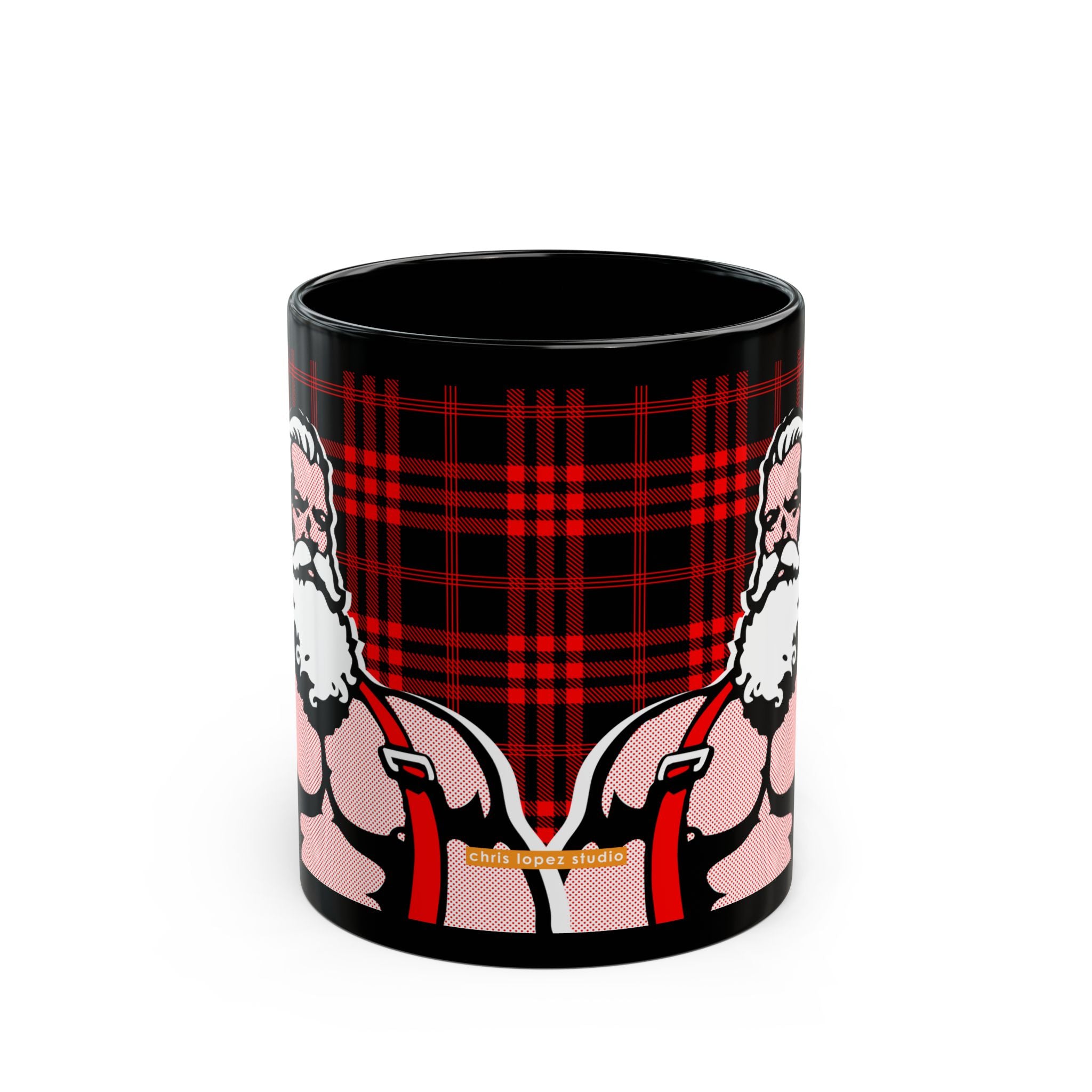 Santa 25 Black Mug (11oz)