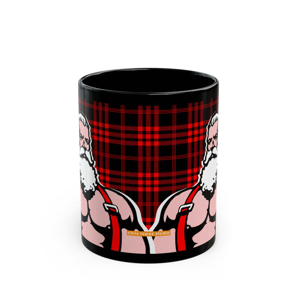 Santa 25 Black Mug (11oz)