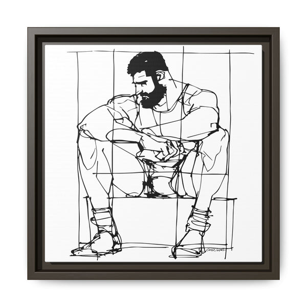 Man Study, Matte Canvas, Framed (Multi-color)