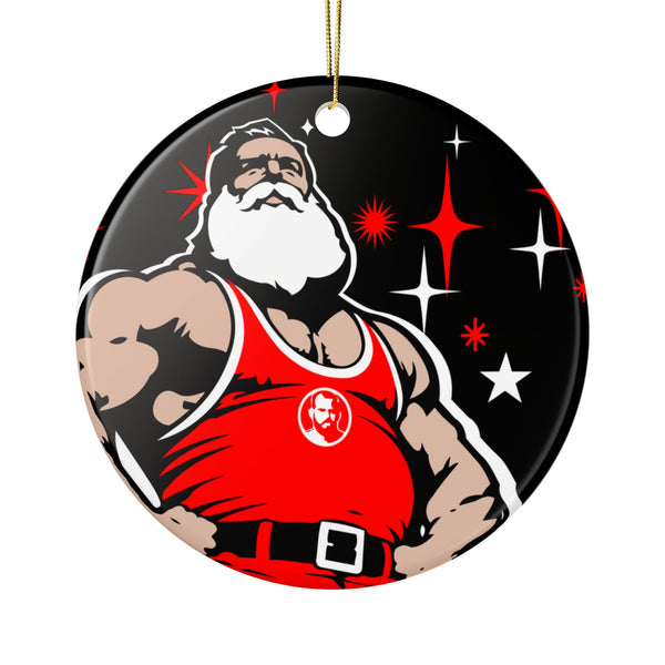Santa 2026, Ceramic Christmas Ornament (Double-Sided)