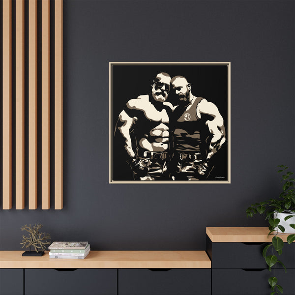 Couple 2, Giclee Print on Canvas, Framed (Multi-color)