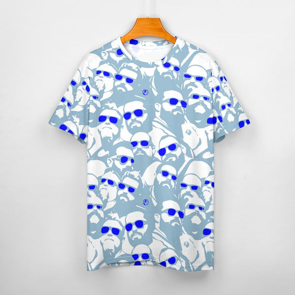 Bright Days (Blue), All Over Printed Cotton T-shirt