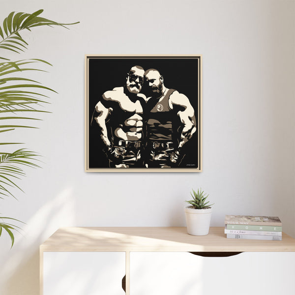 Couple 2, Giclee Print on Canvas, Framed (Multi-color)