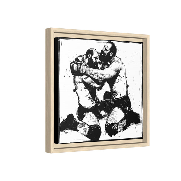 Wrestlers 3, Giclee Print on Matte Canvas, Framed (Multi-color)