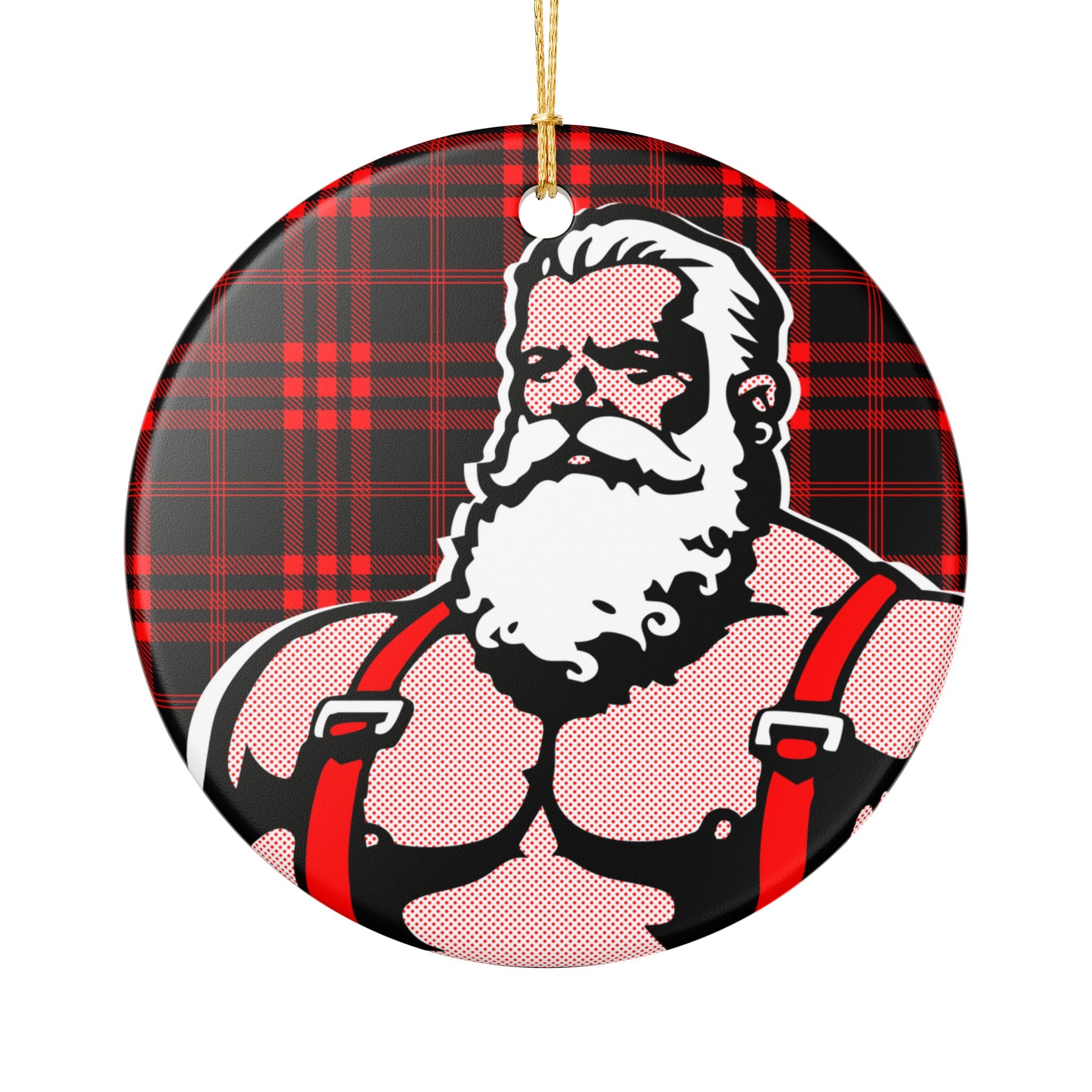 Santa 25 Ceramic Decoration Ornament, (1pc)