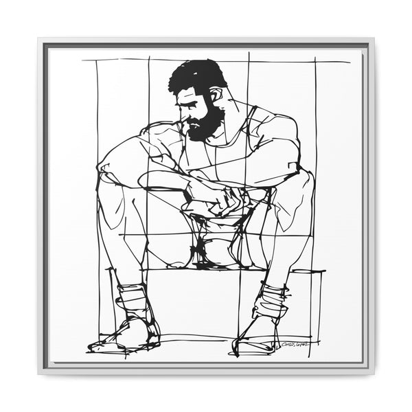 Man Study, Matte Canvas, Framed (Multi-color)