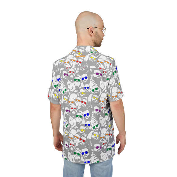 Bright Days, All Over Printed Hawaiian Button-Down Shirt