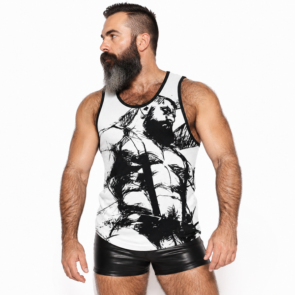 Sketchy, All Over Printed Tank Top