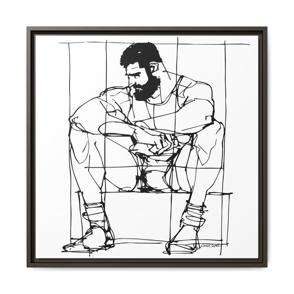 Man Study, Matte Canvas, Framed (Multi-color)