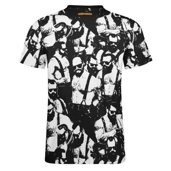 Bar Hopping, All Over Printed Cotton T-shirt