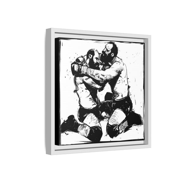 Wrestlers 3, Giclee Print on Matte Canvas, Framed (Multi-color)