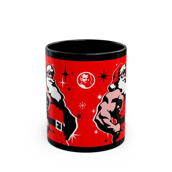 Santa 2026 Red, Black Ceramic Mug