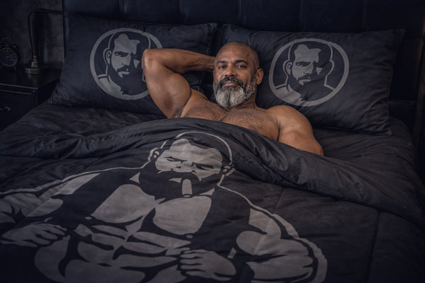 Icon Gray, Black Microfiber Pillowcase