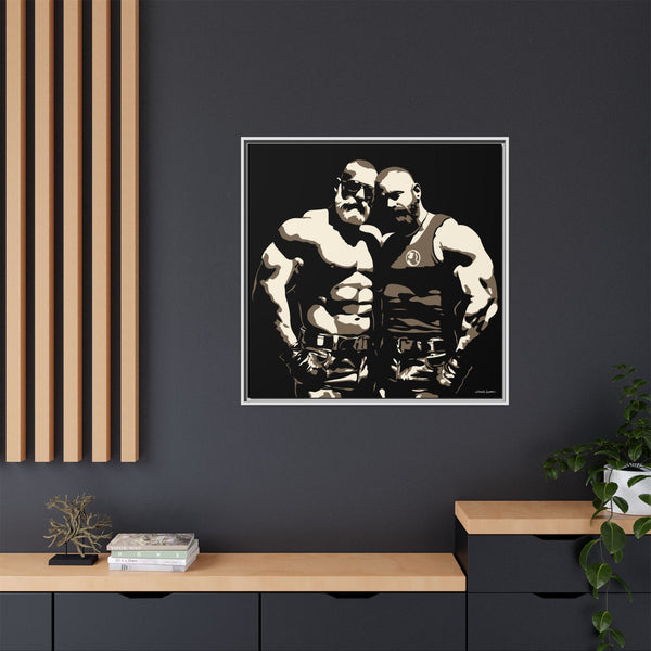 Couple 2, Giclee Print on Canvas, Framed (Multi-color)