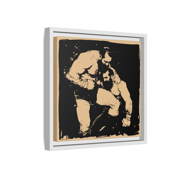 Wrestlers, Giclee Print on Canvas, Framed (Multi-color)