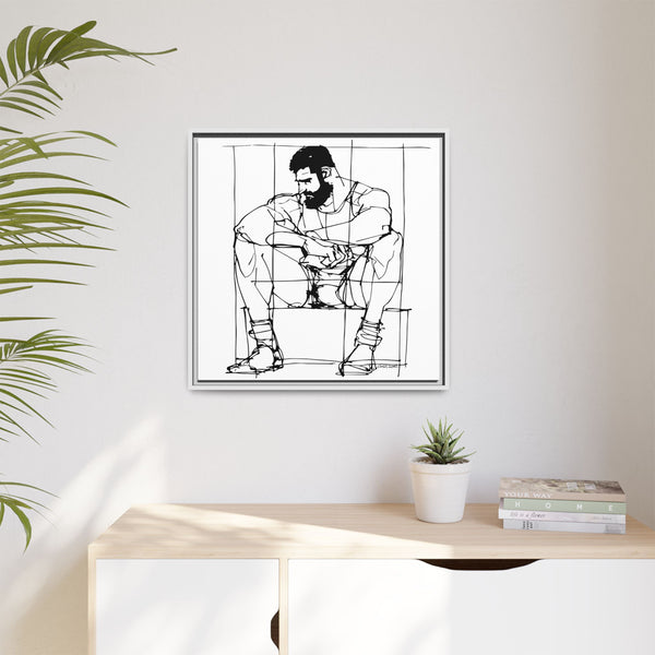 Man Study, Matte Canvas, Framed (Multi-color)