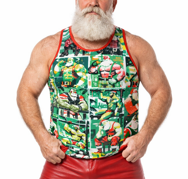 So Many Santas, All Over Printed Tank Top