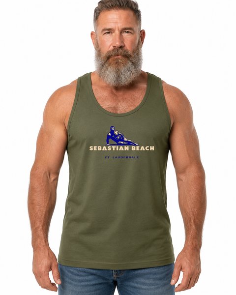 Sebastian Beach, hand printed T-shirt & Tank Top (Colors)