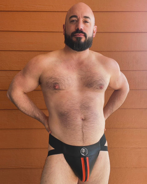 Icon Leather Jockstrap, front zipper