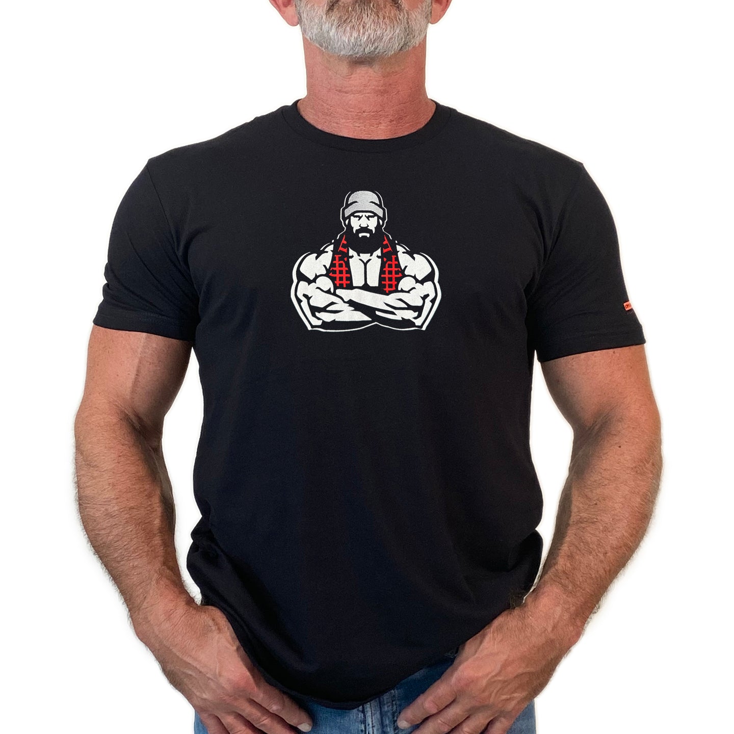 Big Lumberjack, hand printed T-shirt and Tank Top.