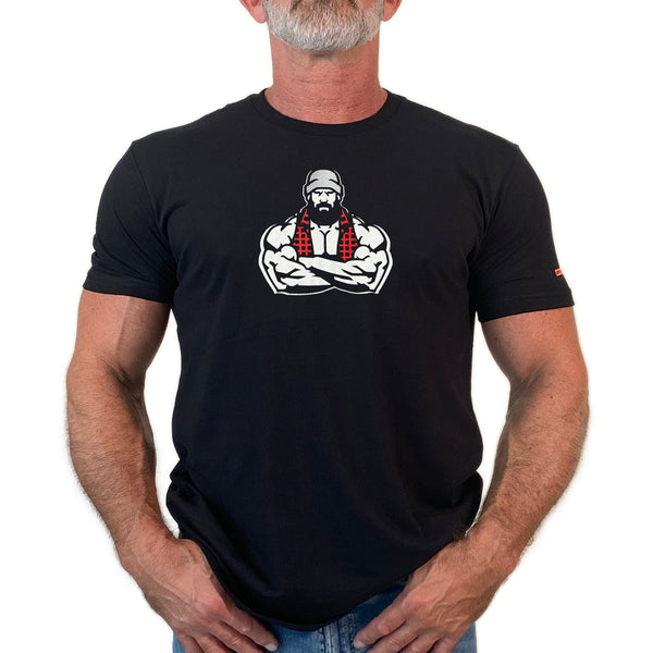 Big Lumberjack, hand printed T-shirt and Tank Top.