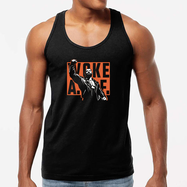 Woke, hand printed T-shirt and Tank Top.