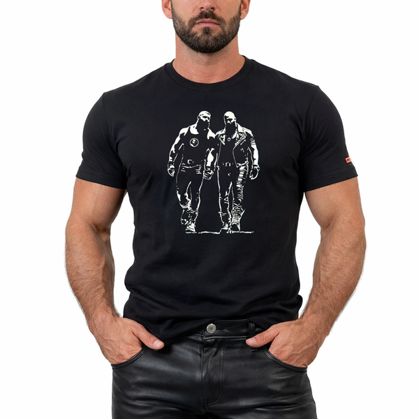 Two Men One Truth, hand printed T-shirt