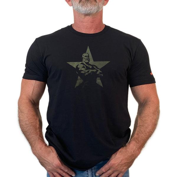 Star hand printed on black Tshirts and Tank Tops