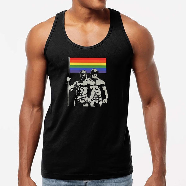 Gay Dudes "Pride Flag" T-shirt. (Colors)