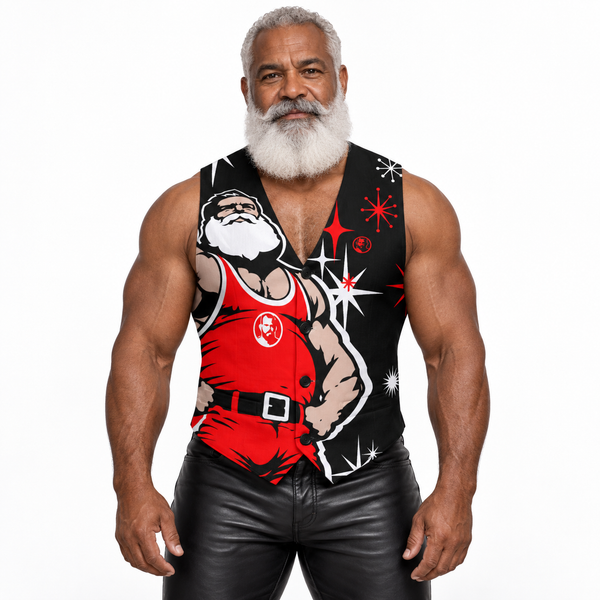 Santa 2026, All-Over Printed Classic Formal Vest