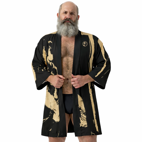 Wrestlers, All Over Printed Satin Robe/Kimono