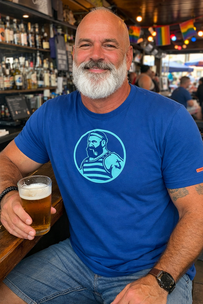 Sea Man, hand printed T-shirt (final few)