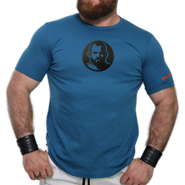 Icon, Rubber Patch on Dark Teal Tshirt