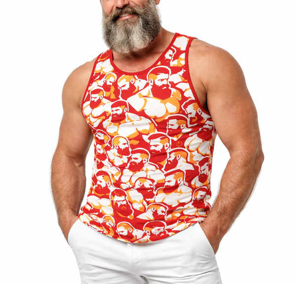Red Hot Bearded, All Over Print Tank Top
