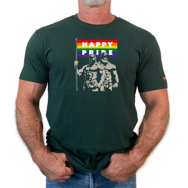 Gay Dudes "Happy Pride" T-shirt. (Colors)