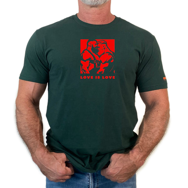 Love Is Love, hand printed T-shirt and Tank Top.