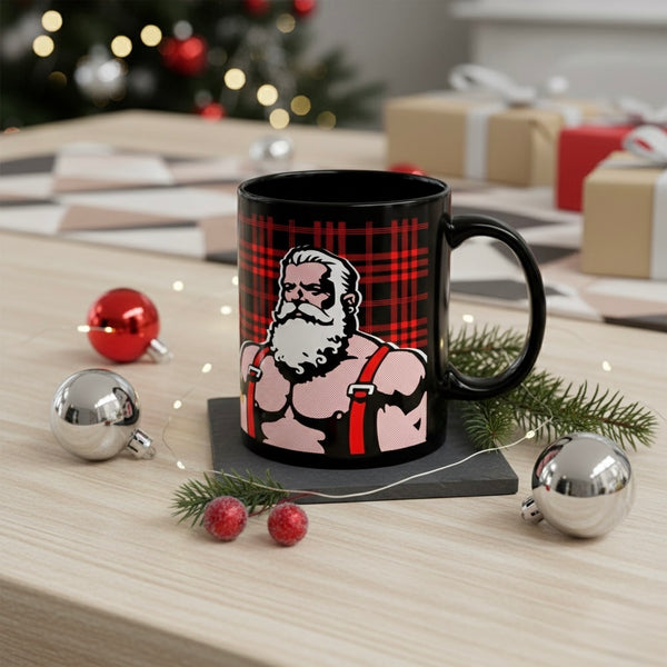 Santa 25 Black Mug (11oz)
