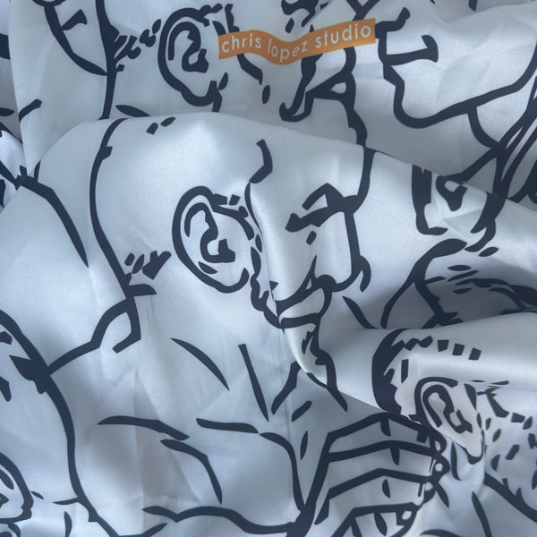 Dads & Boys, All-Over Printed Imitation Silk Short-Sleeved Shirt